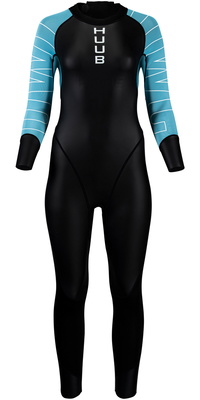 2026 Huub Da Donna Open Water Collective Back Zip Swim Muta OWCWSB - Black / Sky Blue