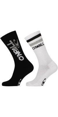 2025 ONeill Sport Calze Taglio Logo 2-Pack 201093033 - Black / Bianco