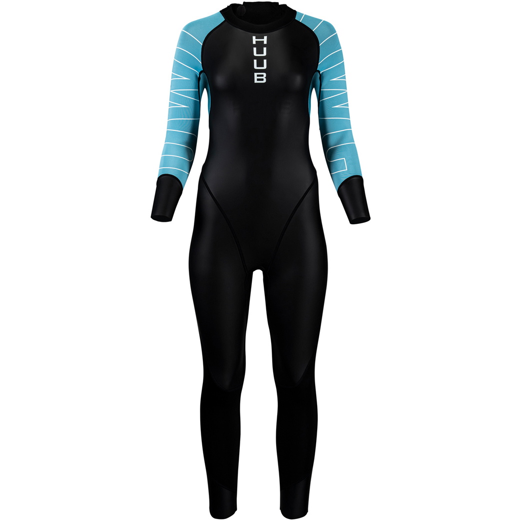 2026 Huub Da Donna Open Water Collective Back Zip Swim Muta OWCWSB - Black / Sky Blue