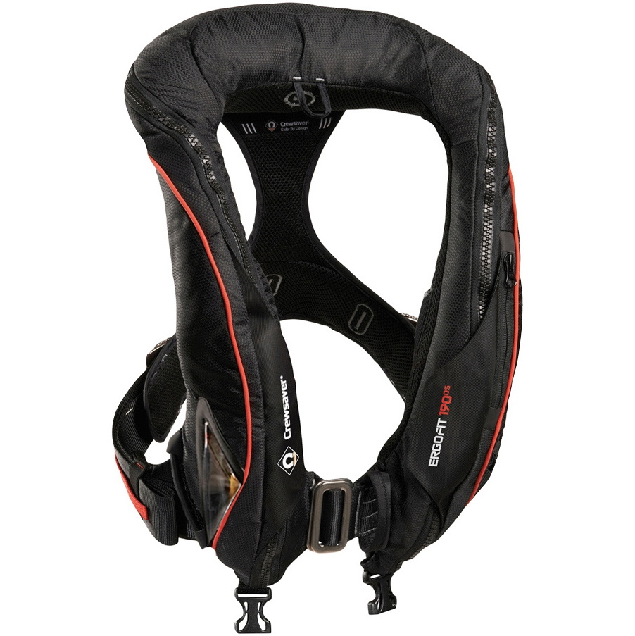 2025 Crewsaver Ergofit 190n Offshore Hammar Giubbotto Di Salvataggio Imbracatura Cappuccio Leggero 9125bkhp