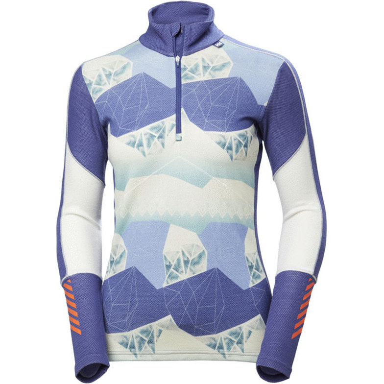 Helly Hansen Womens HH Lifa 1/2 Zip Merino Crew Base Layer Lavender 48343