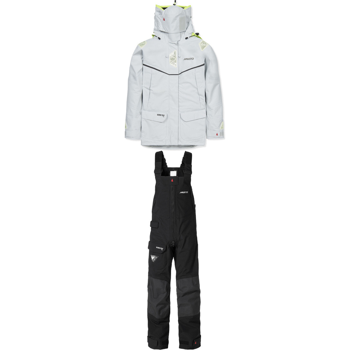 Musto Ladies MPX Goretex Offshore Jacket SM151W3 e pantaloni SM1520 Set combi PLATINUM / BLACK