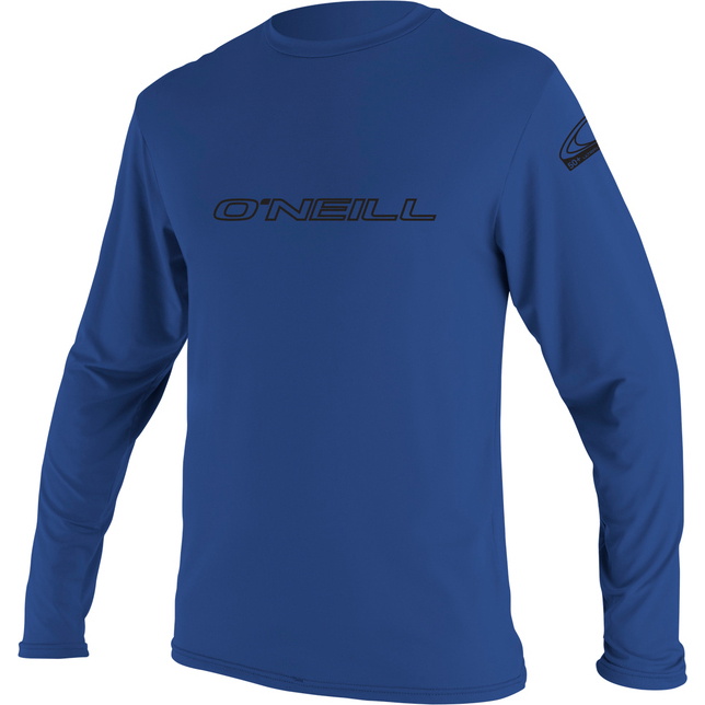 2026 O'Neill Da Uomo Basic Skins Long Sleeve Rash Tee 4339 - Pacific