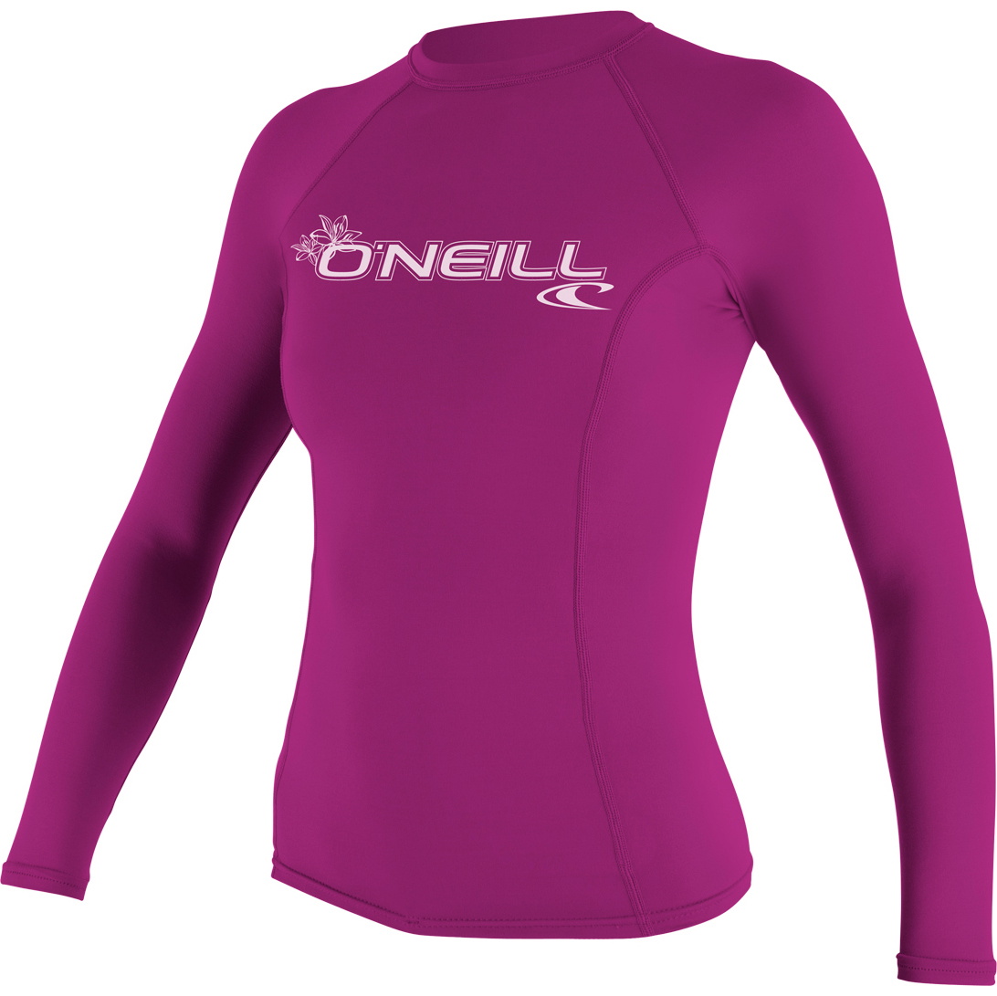 2026 O'neill Donna Basic Skins Manica Lunga Crew Lycra Vest 3549 - Rosa Volpe