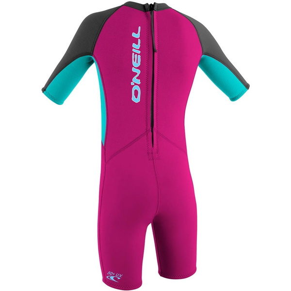 2026 O'Neill Da Bimbo Reactor 2mm Back Zip Shorty Muta 4867G - Berry / Aqua / Graphite