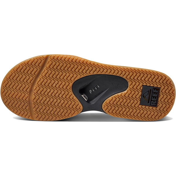 2026 Reef Da Uomo Fanning Flip Flops BLACK SILVER R2026