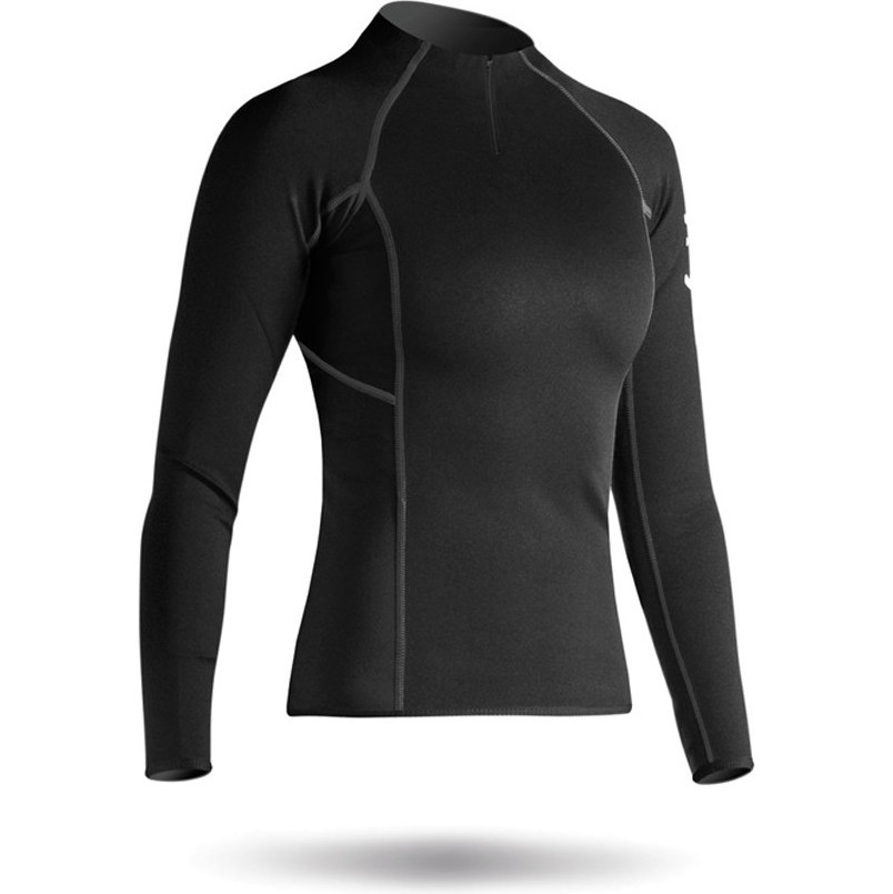 2021 Zhik Donna In Pile Idrofobo Con Zip A Un Quarto Nero Top410zw