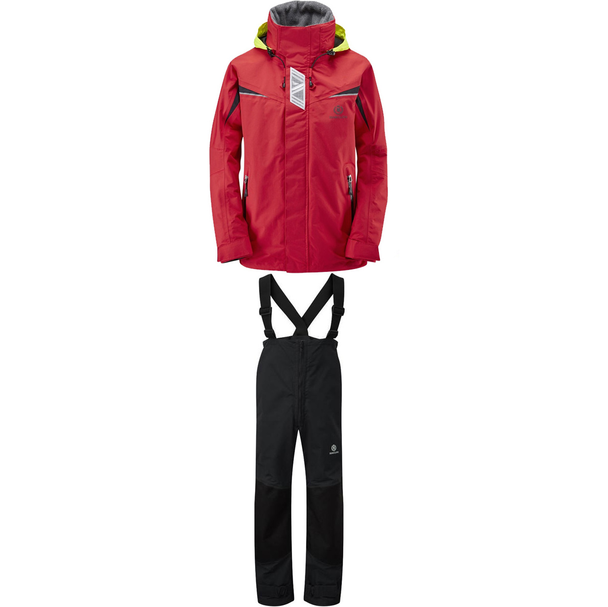 Henri Lloyd Wave Inshore Jacket Y00353 & Pantaloni hi-fit Y10162 SET COMBI ROSSO / NERO
