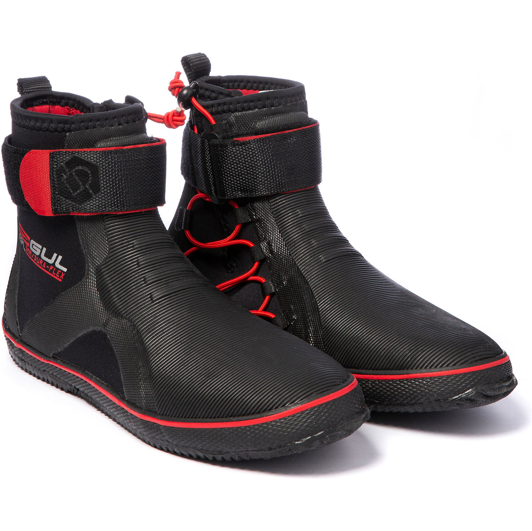 2025 Gul Tutti Gli Usi 5mm Stivali Da Gommone Allacciati BO1304-B2 - Black / Rosso