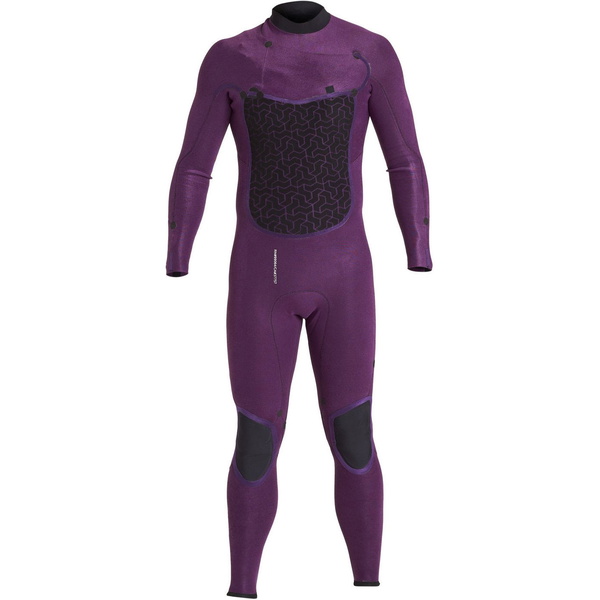 2019 Billabong Maschile Furnace Absolute X 5/4mm Con Cappuccio Chest Zip Muta Q45m08 Nero