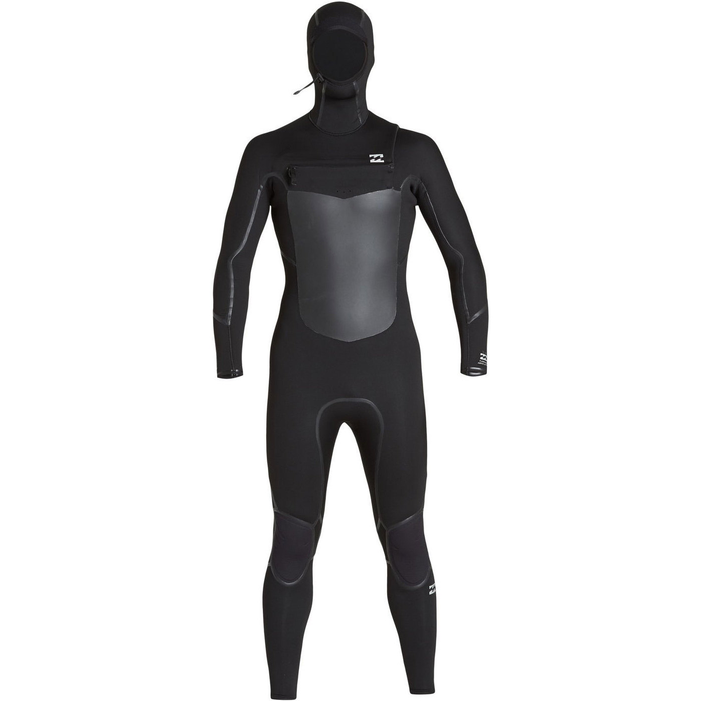 2019 Billabong Maschile Furnace Absolute X 5/4mm Con Cappuccio Chest Zip Muta Q45m08 Nero