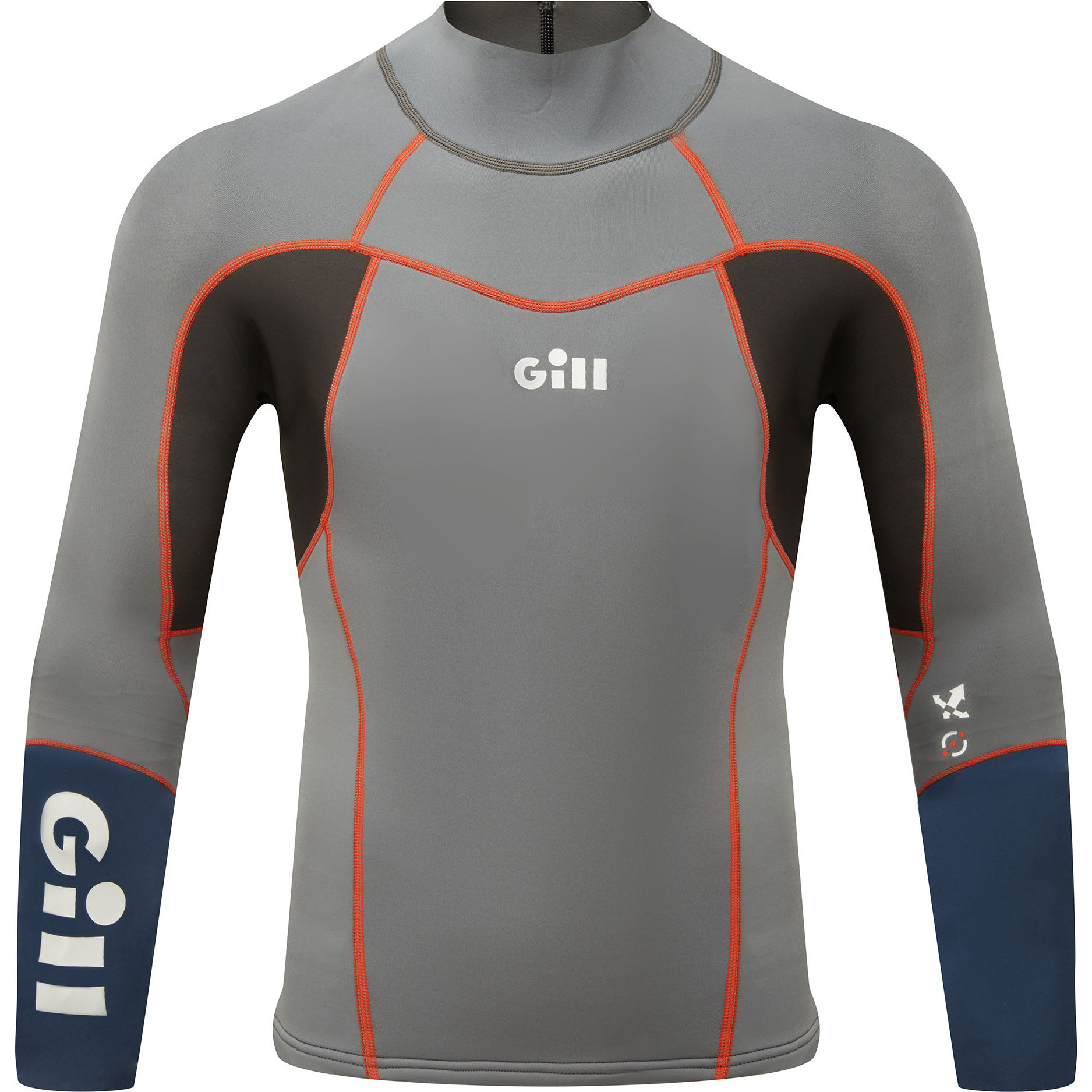 2024 Gill Da Uomo Zenlite 1.5mm Flatlock Neoprene Top 5003 - Steel Grey
