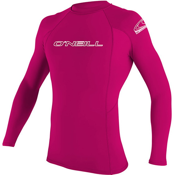 2026 O'Neill Youth Basic Skins Gilet In Lycra A Maniche Lunghe Watermelon 3346