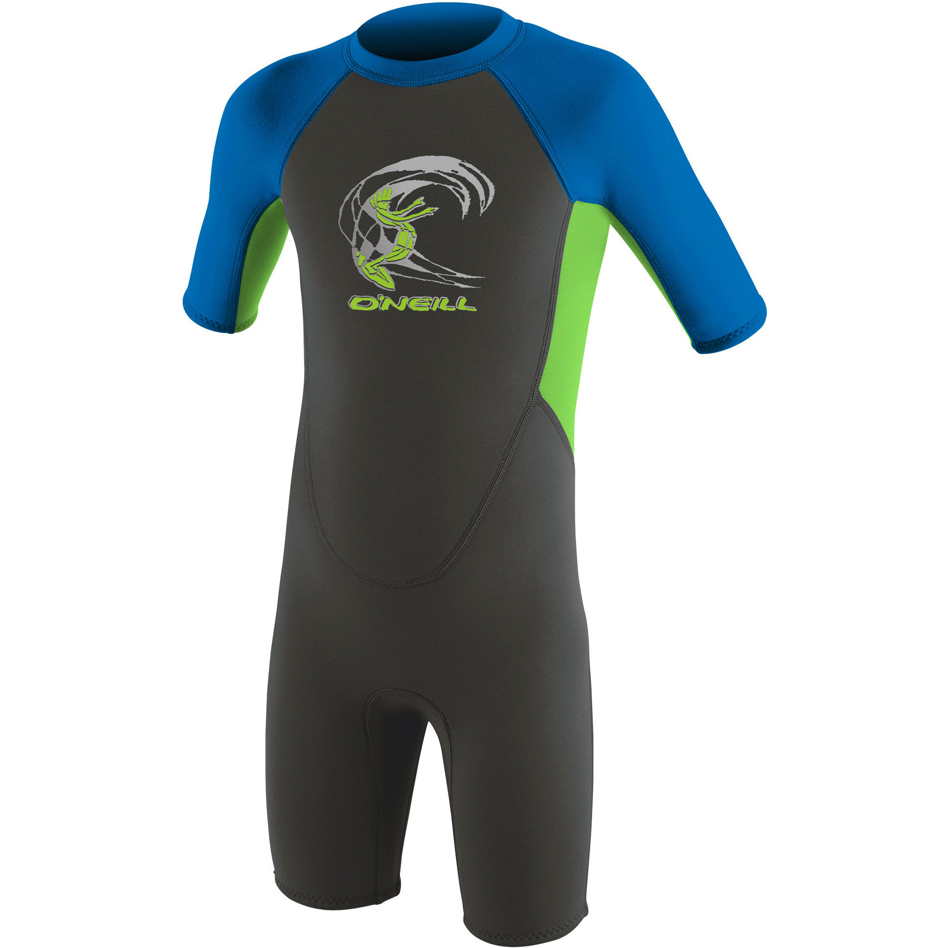 2026 O'Neill Da Bimbo Reactor 2mm Back Zip Shorty Muta 4867 - Graphite / Dayglo / Ocean