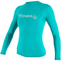 Womens Basic Skins Long Sleeve Crew Rash Vest