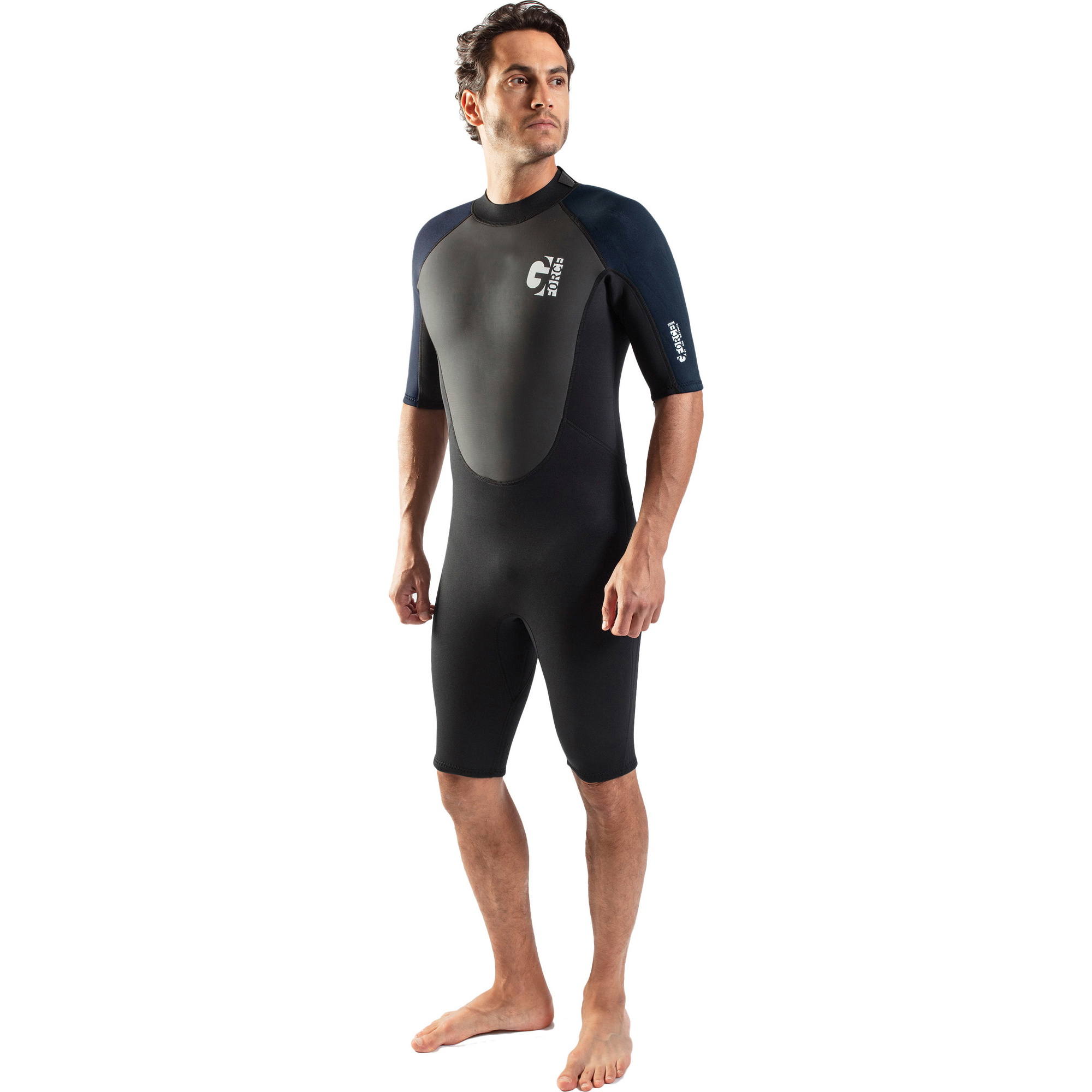 2026 Gul Da Uomo G-Force 3mm Back Zip Shorty Muta GF3305-B7 - Black / Navy