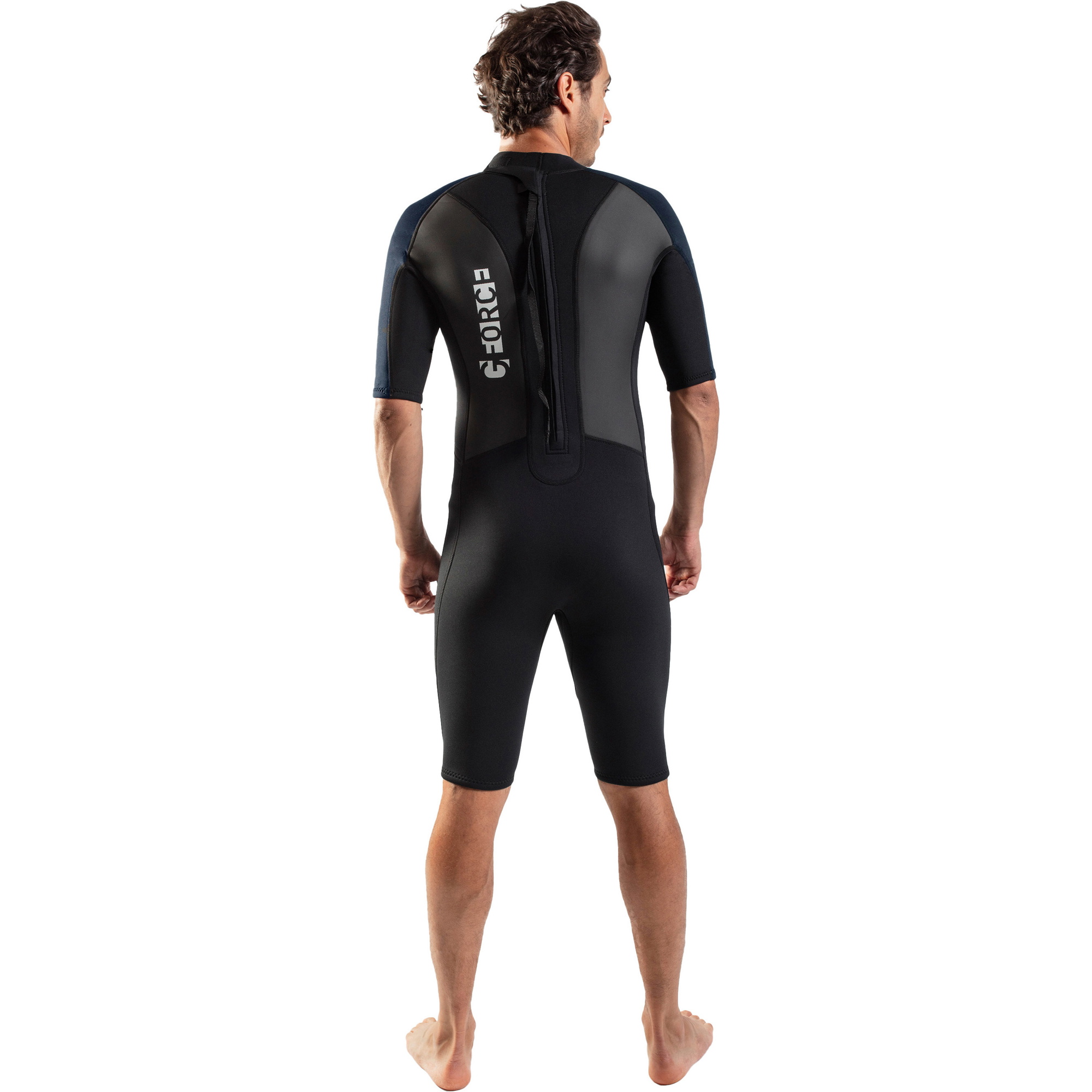 2026 Gul Da Uomo G-Force 3mm Back Zip Shorty Muta GF3305-B7 - Black / Navy