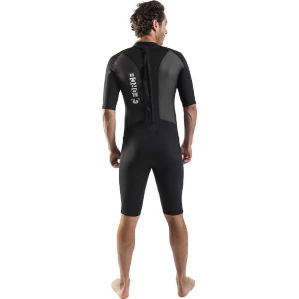 2026 Gul Da Uomo G-Force 3mm Back Zip Shorty Muta GF3305-B7 - Black
