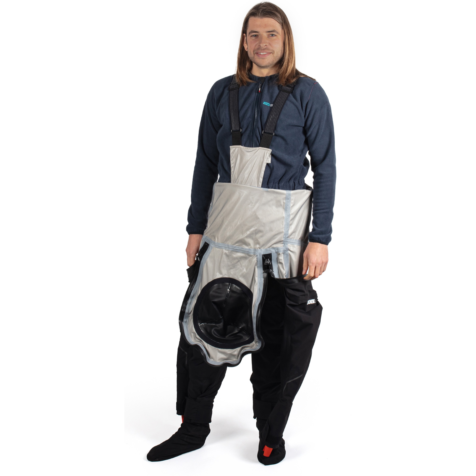 Gul Da Uomo Code Zero Stretch U-Zip Drysuit GM0368-B9 - Black