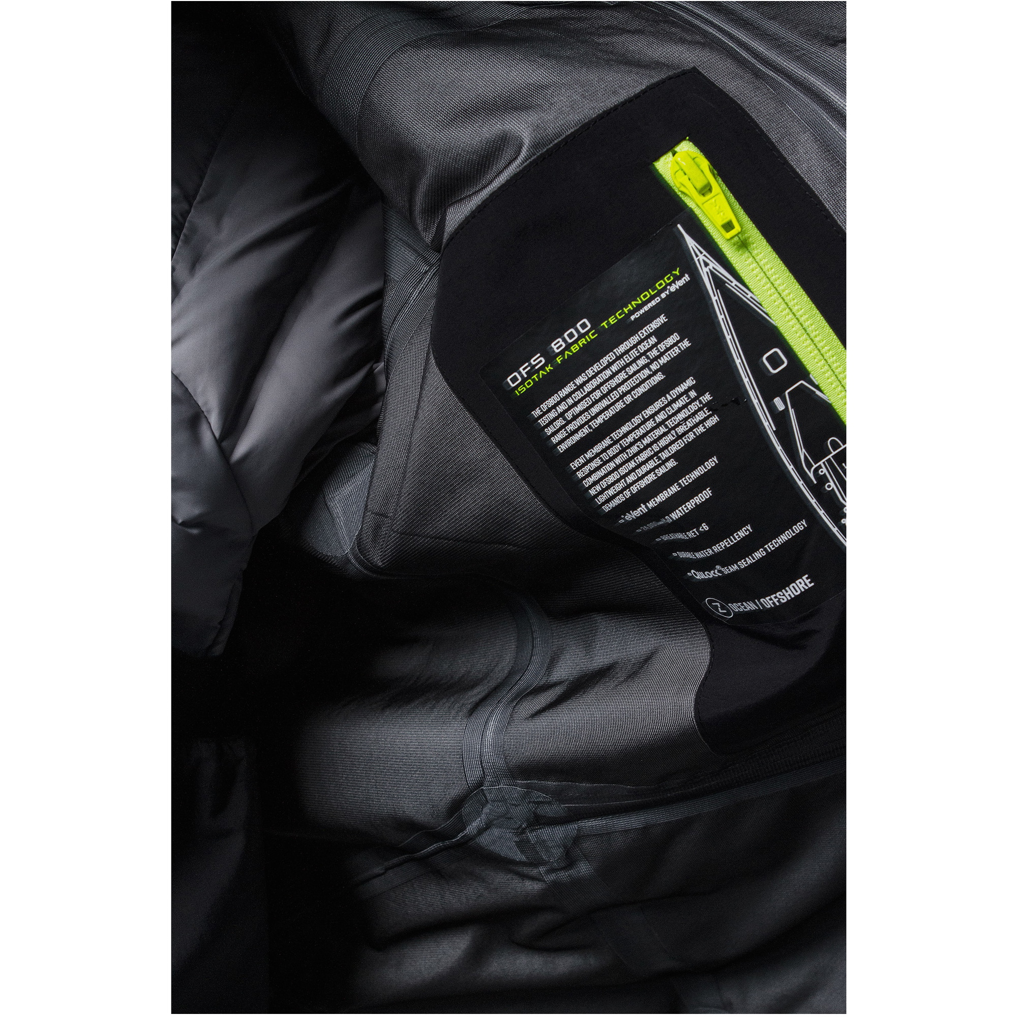2026 Zhik Unisex OFS800 Giacca Da Vela Offshore JKT-0860-U-BLK - Black