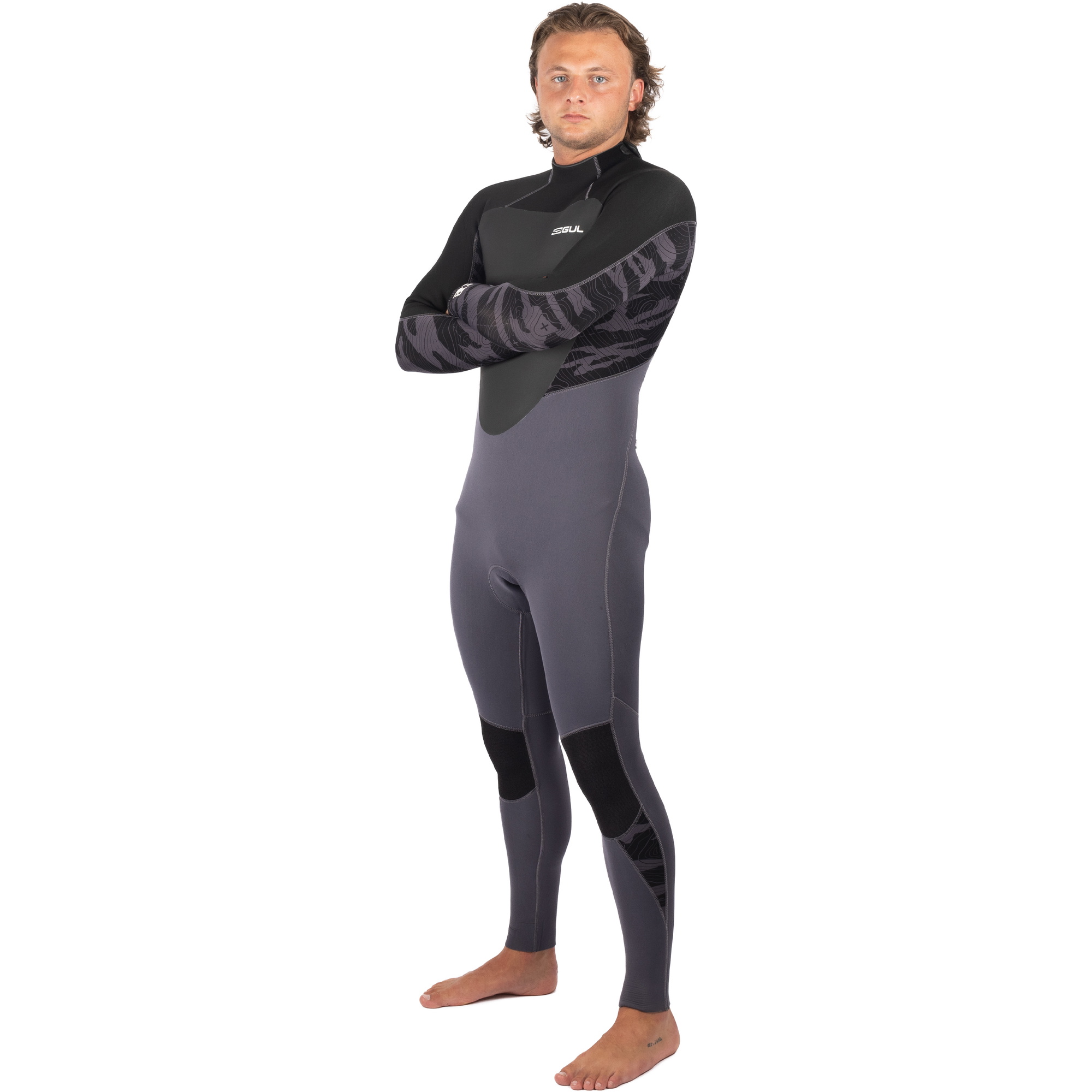 2025 Gul Da Uomo Response 5/3mm Gbs Back Zip Muta RE1213-C1 - Grey / Black