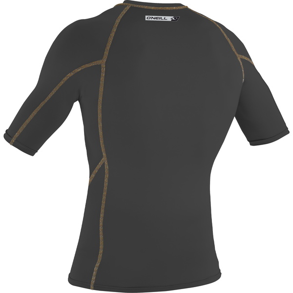 2022 O'neill Skins Premium Uomo Manica Corta Rash Guard 4169b - Nero