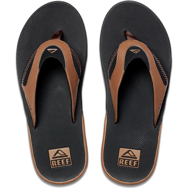 2026 Infradito Fanning Da Uomo Reef Ci8102 - Nero / Marrone Chiaro