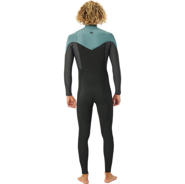 2023 Rip Curl Da Uomo Dawn Patrol Performance Eco 3/2mm Chest Zip Muta 15MMFS - Muted Green