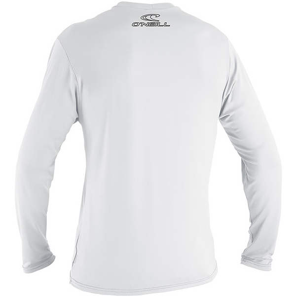 2026 O'neill Youth Basic Skins Skinny Manica Lunga Rash Tee Bianco 4341