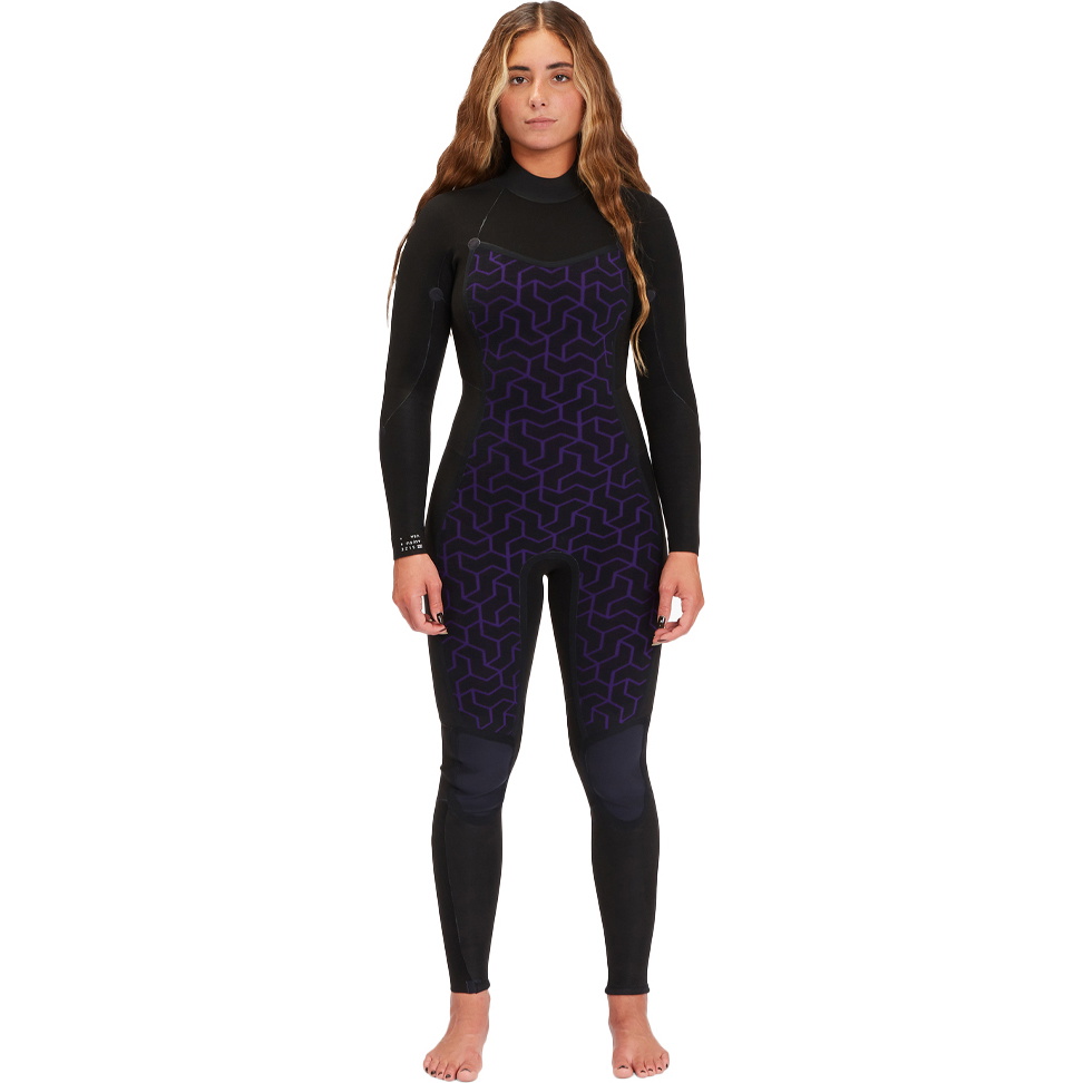 2025 Billabong Da Donna Synergy 5/4mm Back Zip Muta ABJW100134 - Wild Black