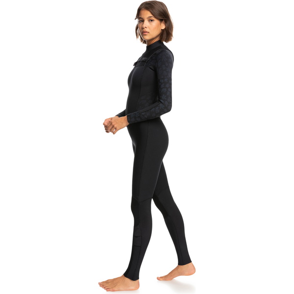 2026 Roxy Da Donna Swell Series 3/2mm Chest Zip Muta ERJW103122 - Black
