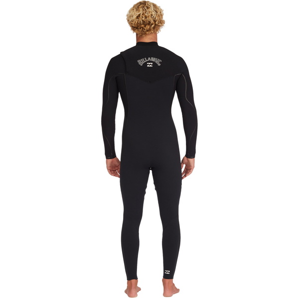 2023 Billabong Da Uomo Furnace Natural 3/2mm Zip Free Muta ABYW100183 - Black