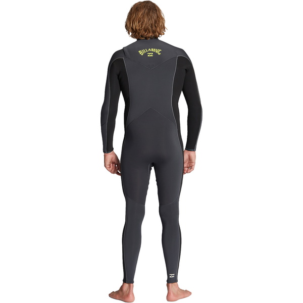 2024 Billabong Da Uomo Absolute 3/2mm Gbs Chest Zip Muta ABYW100192 - Grey