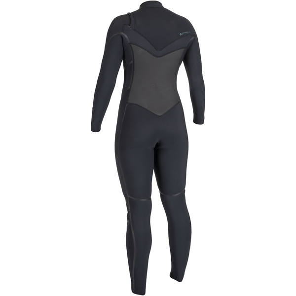 2025 O'Neill Da Donna Psycho Tech 5/4+mm Chest Zip Muta 5547 - Black