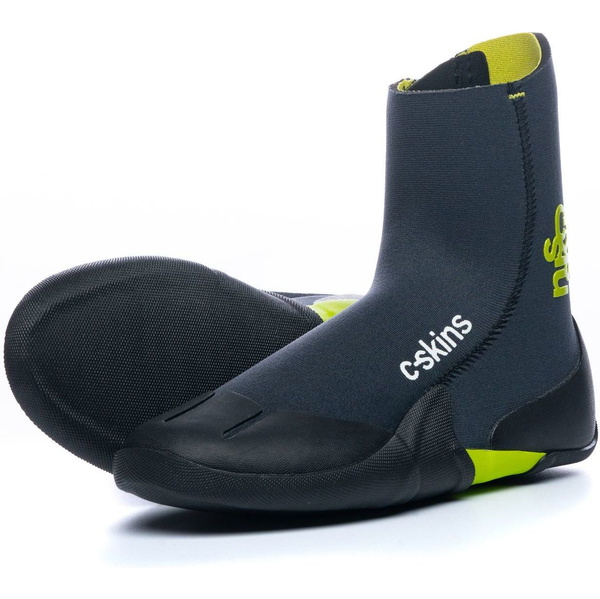 2026 C-Skins Bambino Legend 3.5mm Stivali In Neoprene A Punta Tonda Con Zip C-BOLEJZ - Graphite / Flash Green / Black