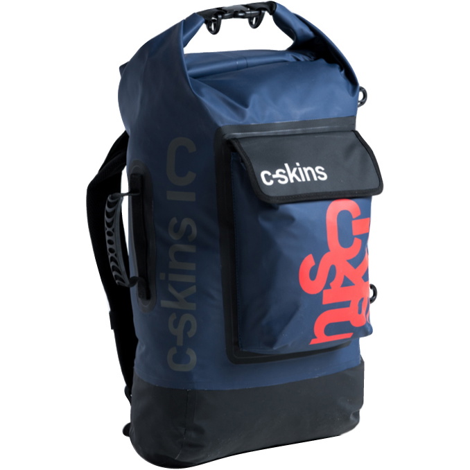 2026 C-skins Cacciatore Di Tempeste 40l Drybag  C-dbp40 - Ardesia / Nero / Rosso Caldo