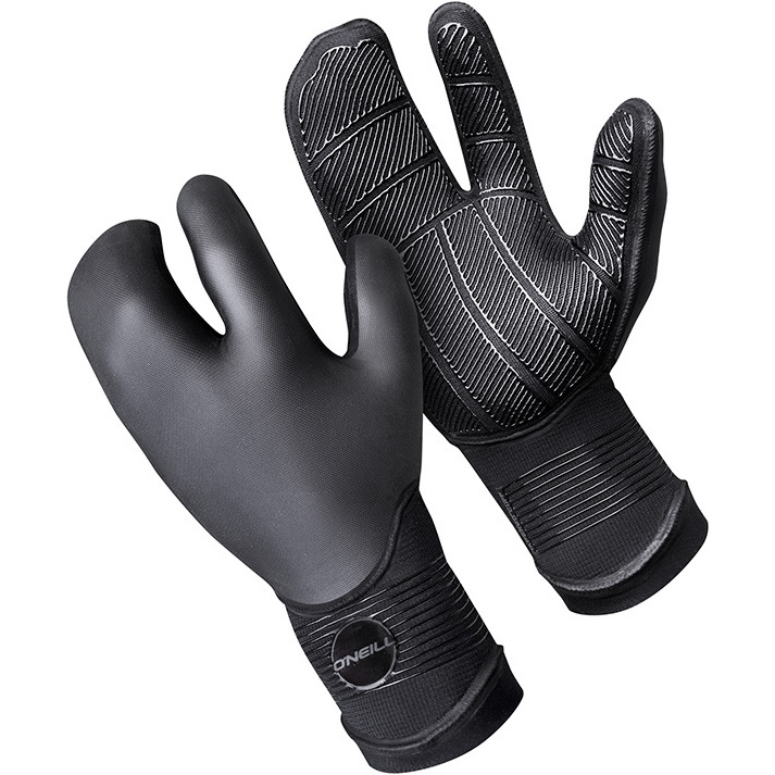 2026 O'Neill Psycho Tech 5mm Lobster Neoprene Gloves Black 5108