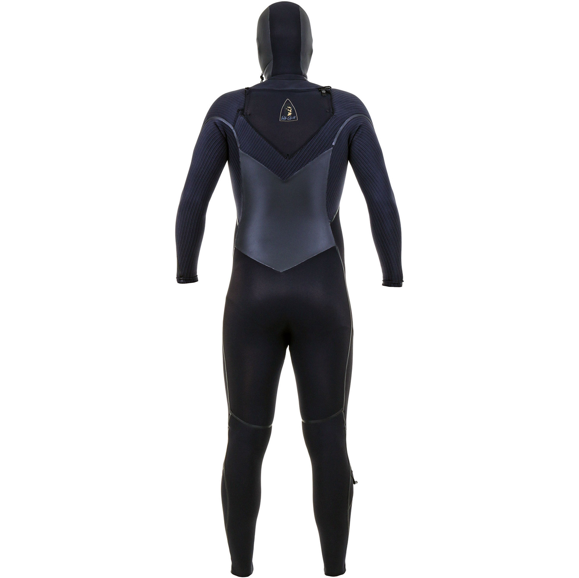 2025 O'Neill Da Uomo Mutant Legend 5/4mm Chest Zip Con Cappuccio Muta 5369 - Black