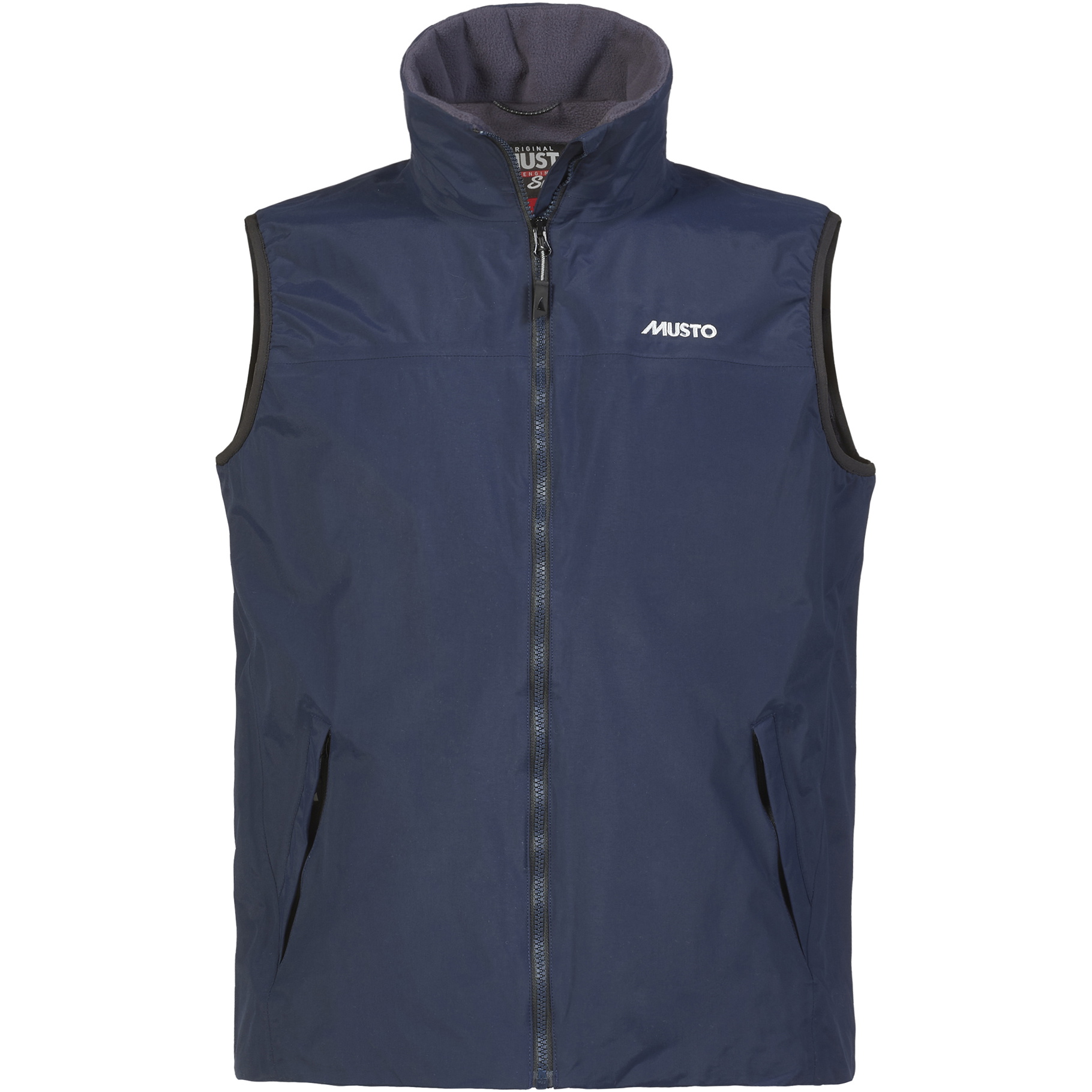 2026 Gilet Aderente Da Uomo Musto 2.0 82283 - Navy Scuro / Cenere