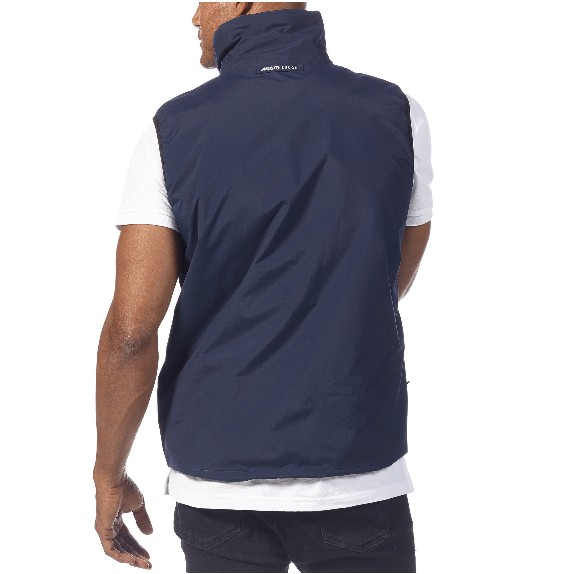 2026 Gilet Aderente Da Uomo Musto 2.0 82283 - Navy Scuro / Cenere