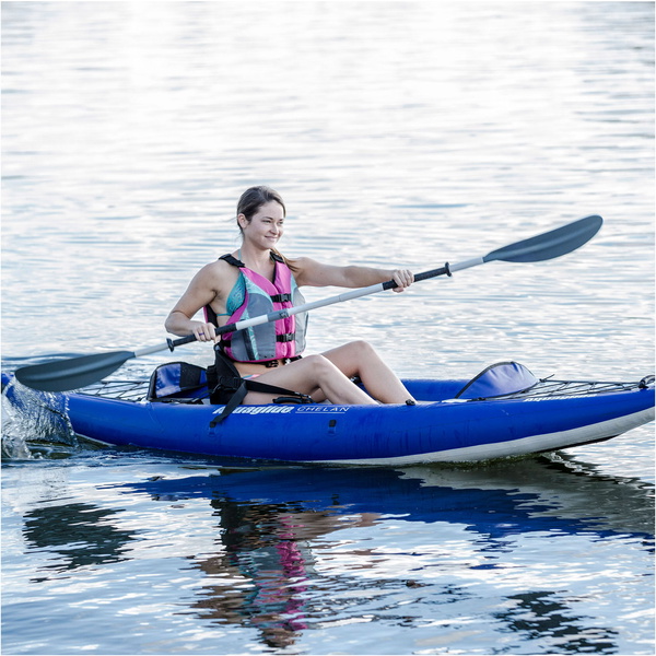 2019 Aquaglide Chelan Hb One 1 Man Kayak Gonfiabile Ad Alta Pressione Blu - Kayak Only Agche1