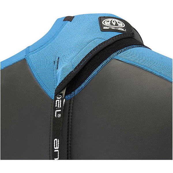 2018 Animal Nova 3 / 2mm Flatlock Zip posteriore Muta Marina blu AW8SN102
