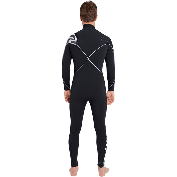 Billabong Furnace Comp Di Carbonio 5/4mm Chest Zip Muta L45m03 Stampa Nera