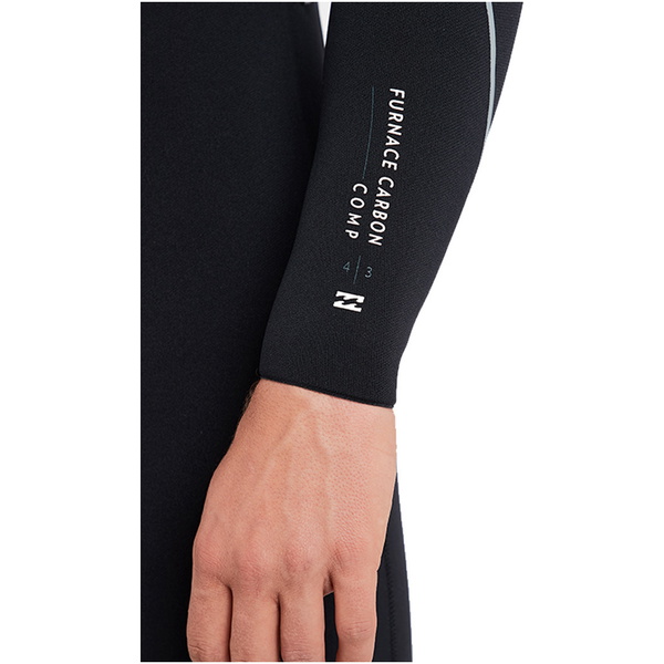 Billabong Furnace Comp Di Carbonio 5/4mm Chest Zip Muta L45m03 Stampa Nera
