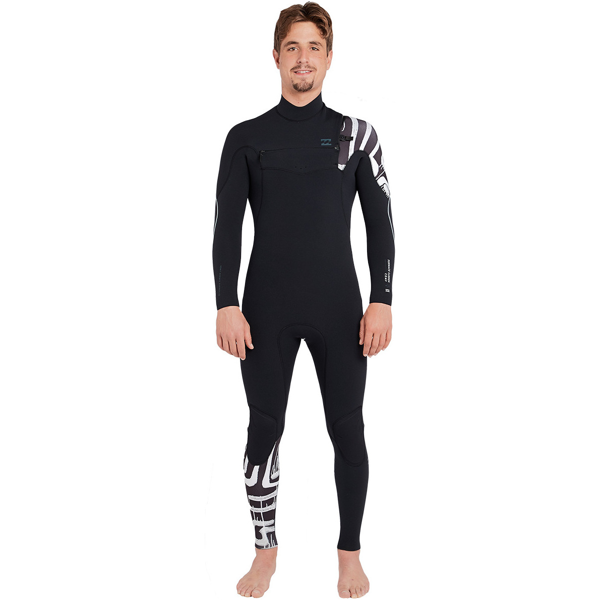 Billabong Furnace Comp Di Carbonio 5/4mm Chest Zip Muta L45m03 Stampa Nera