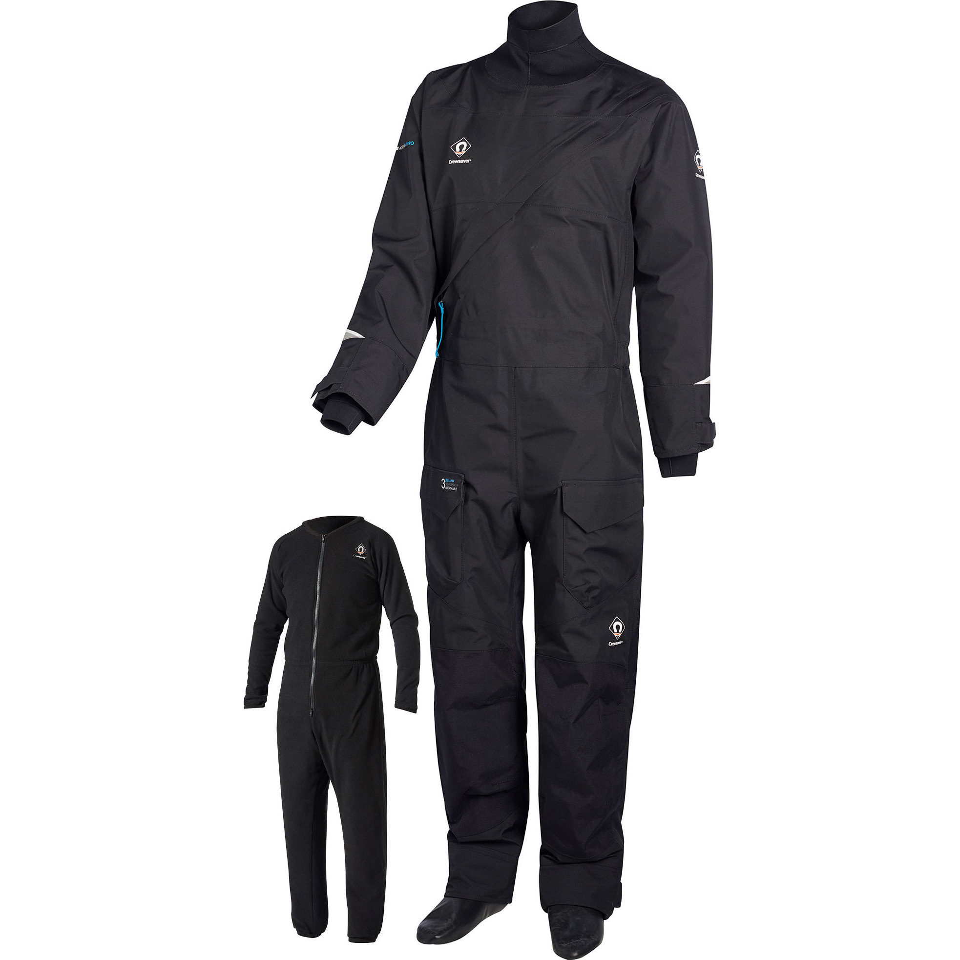 2026 Crewsaver Atacama Pro Drysuit  Sottotuta & Free 6556 - Nero