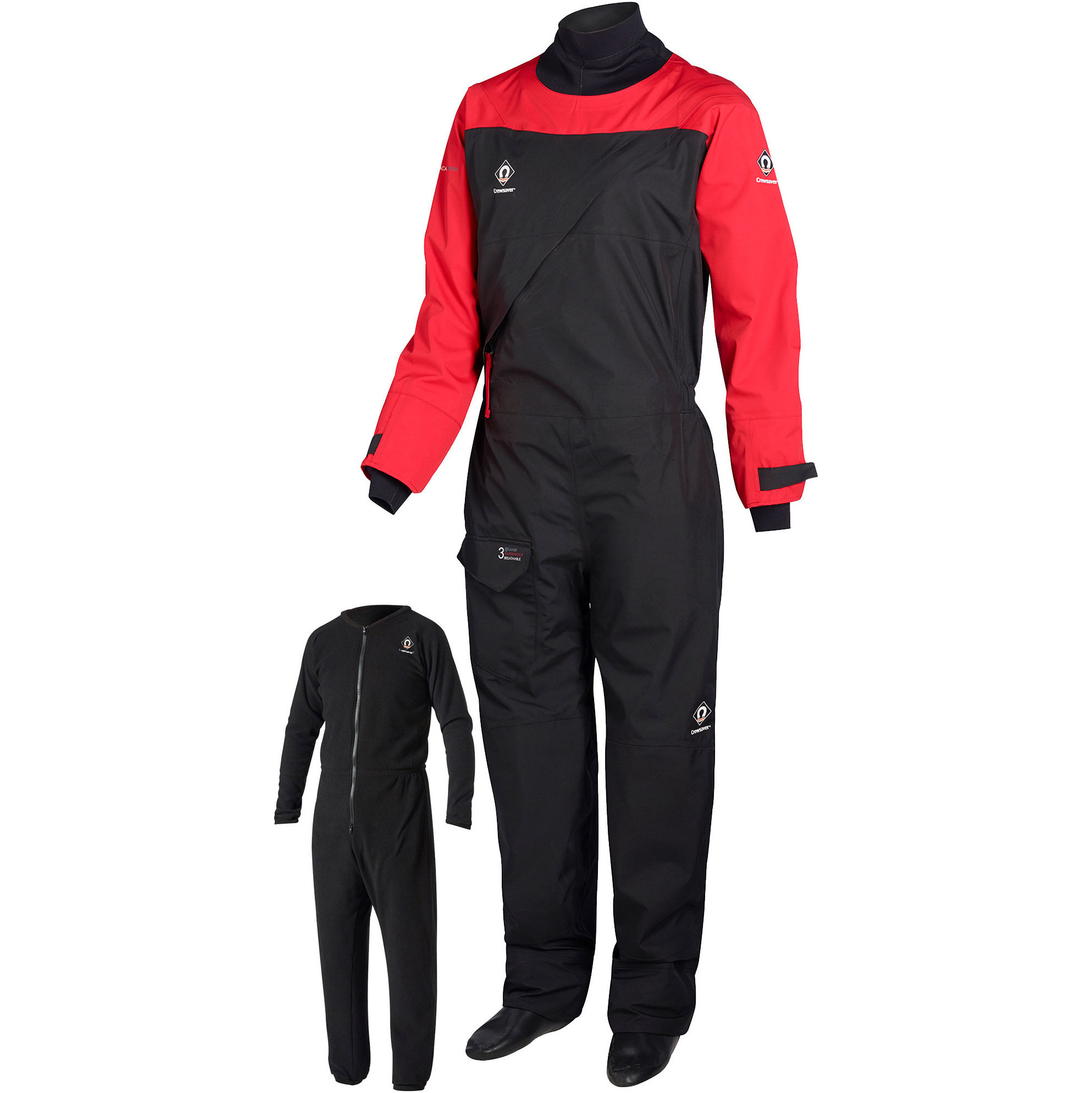 Muta Drysuit Sport Atacama 2026 Crewsaver E Sottomuta Libera 6555 - Rossa / Nera