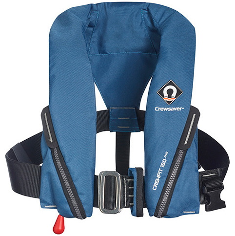 2026 Crewsaver Bambino Crewfit 150N Giubbotto Di Salvataggio Automatico Con Imbracatura 9705BA - Blue