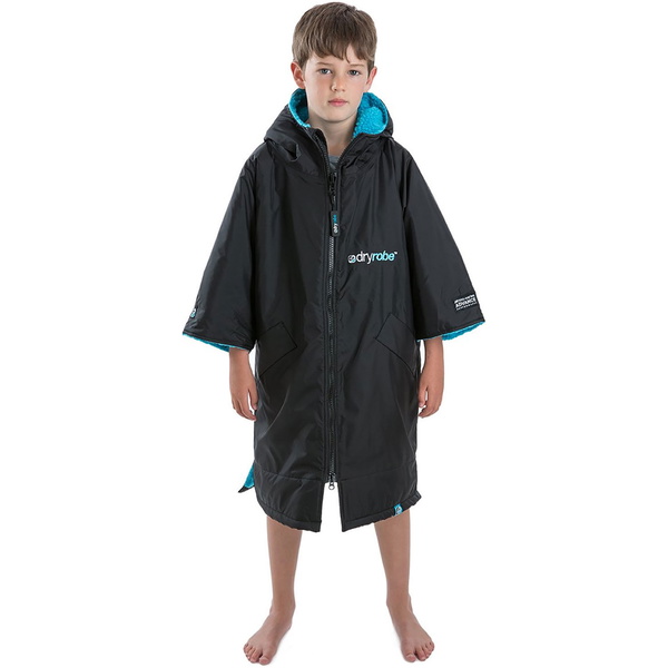 2023 Dryrobe Advance Manica Corta Che Cambia Robe DR100 - Black / Blu