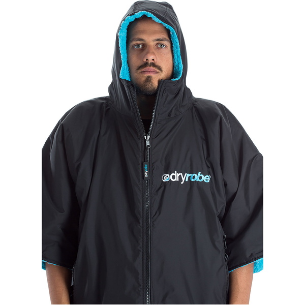 2023 Dryrobe Advance Manica Corta Che Cambia Robe DR100 - Black / Blu